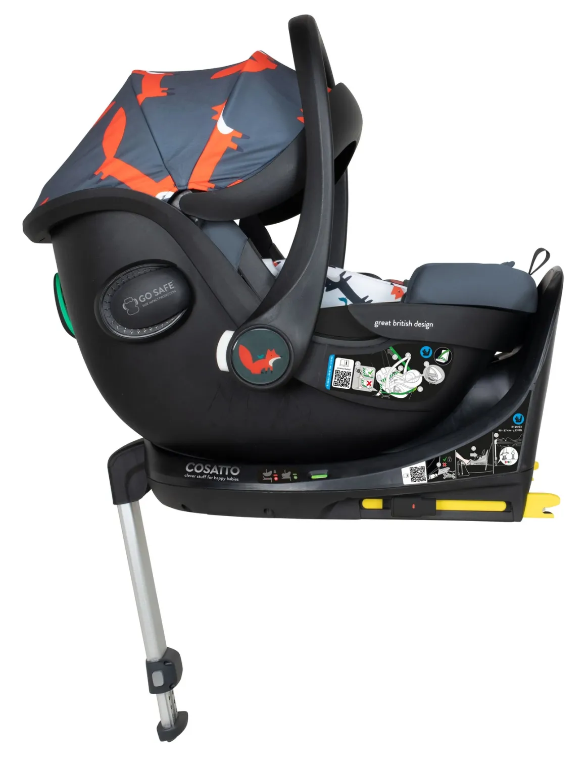 Acorn i-Size 0+ Car Seat Charcoal Mister Fox