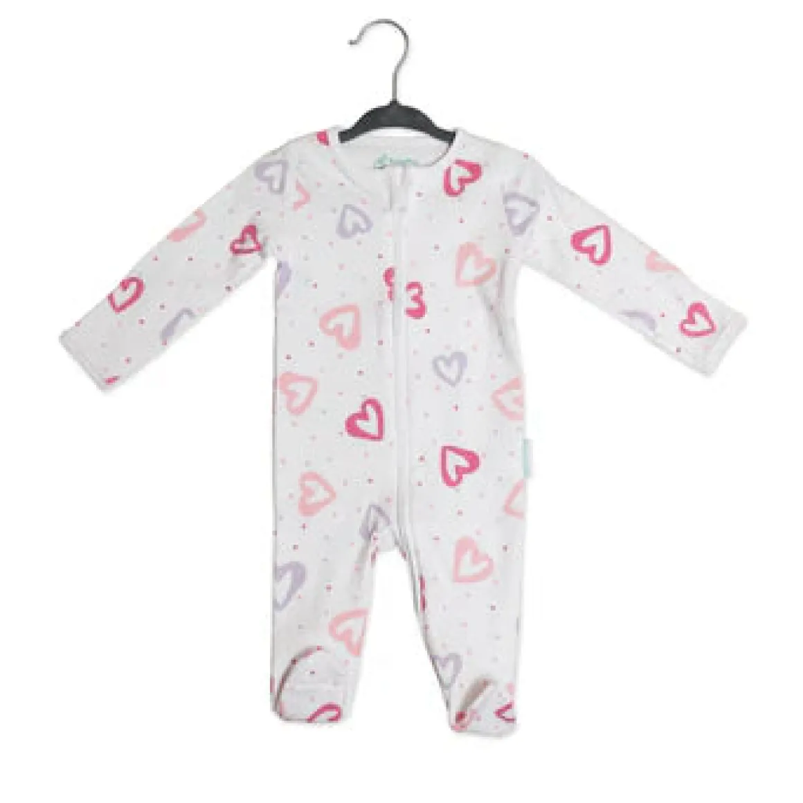 BabyMac - Organic Cotton Sleepsuit - Heart