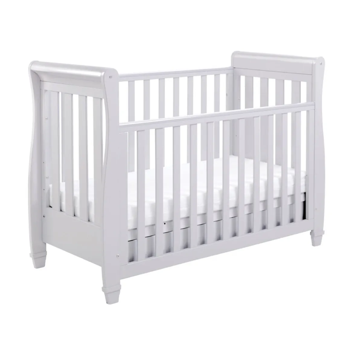Babymore Eva Sleigh Cot Bed Dropside with Drawer