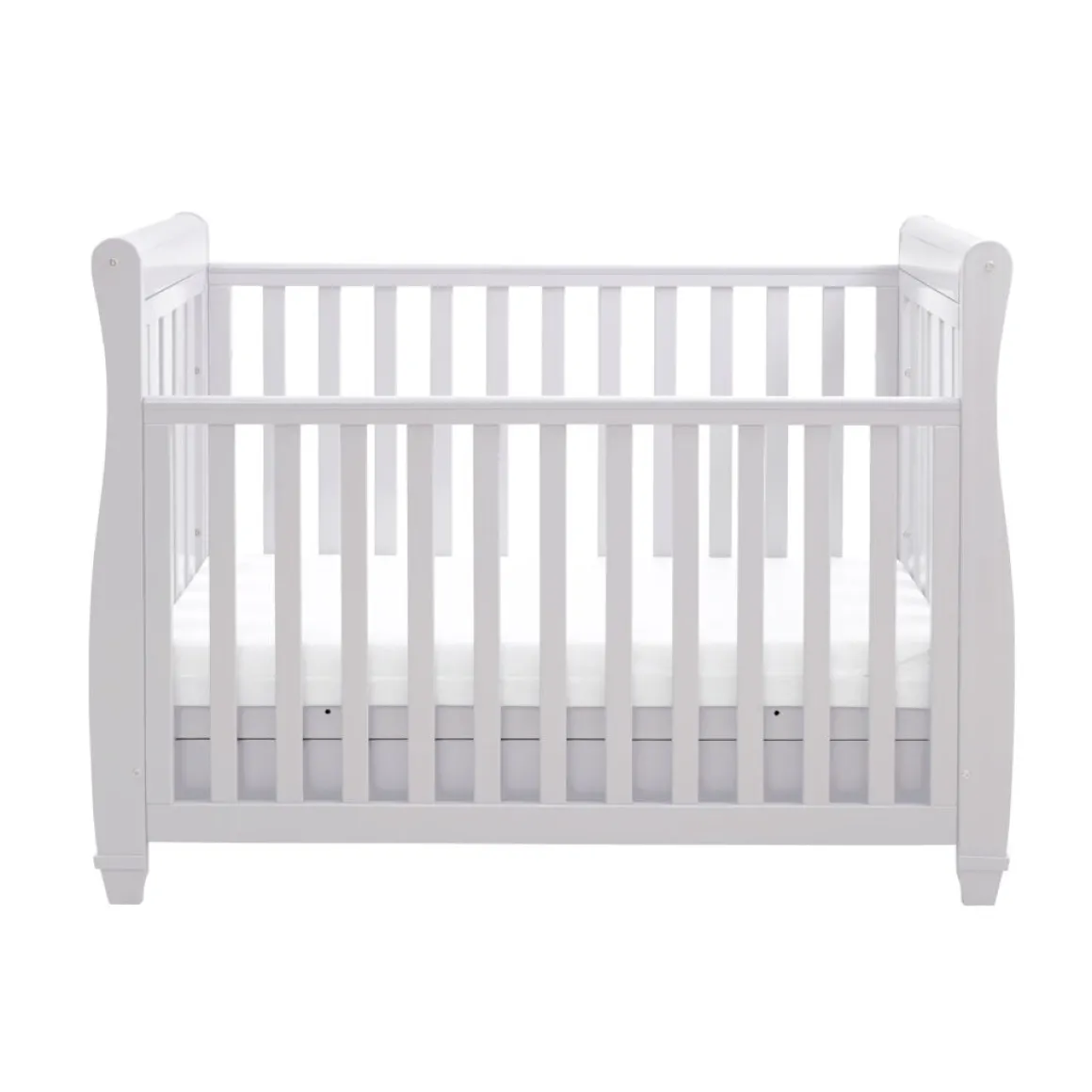 Babymore Eva Sleigh Cot Bed Dropside with Drawer
