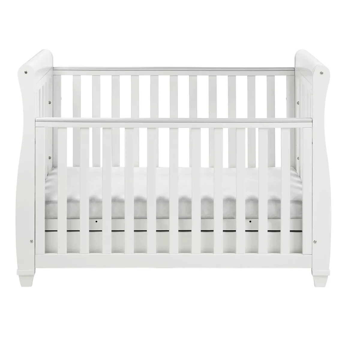 Babymore Eva Sleigh Cot Bed Dropside with Drawer