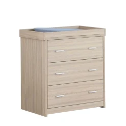 Babymore Luno Oak Room Set 2 piece - Cot Bed with drawer & Chest