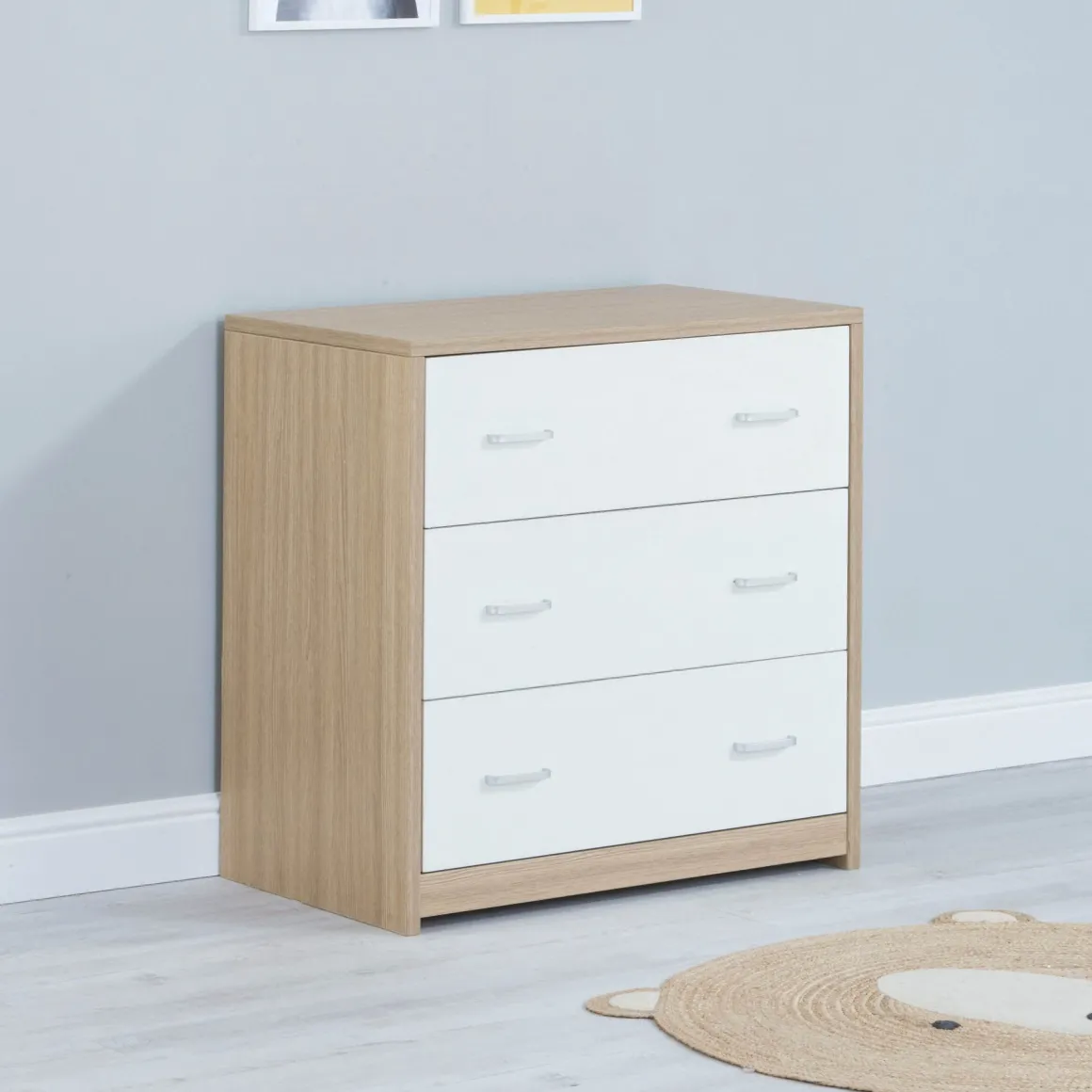 Babymore Luno Veni Chest Changer - White Oak