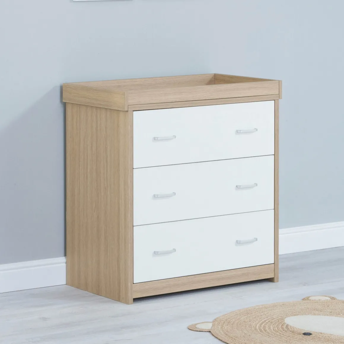 Babymore Luno Veni Chest Changer - White Oak