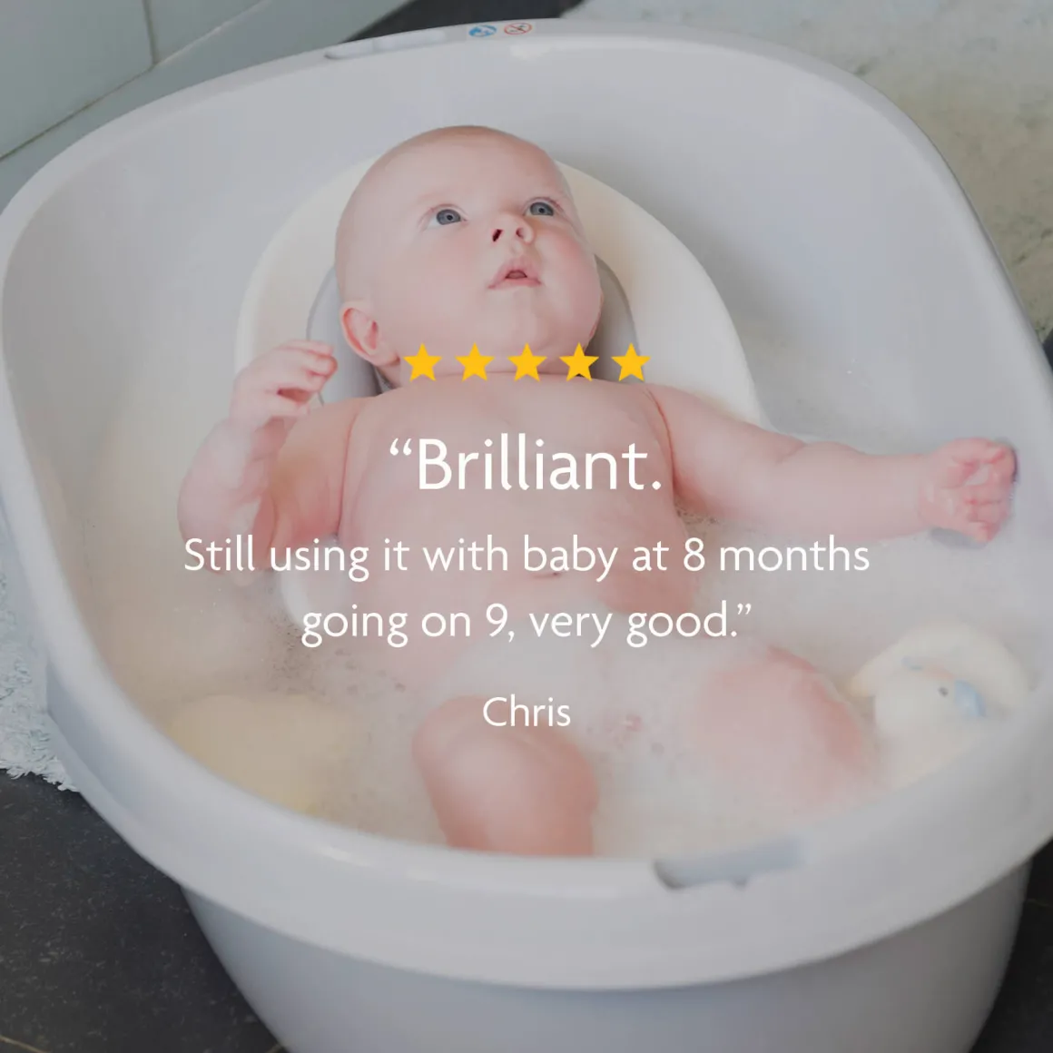 Cheeky Rascals - Portable Baby Bath - Light Grey