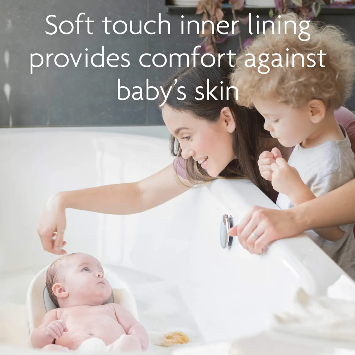 Cheeky Rascals - Soft Touch Baby Bath Support - White/Grey