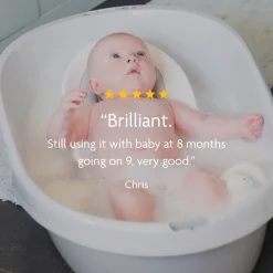 Cheeky Rascals - Soft Touch Baby Bath Support - White/Grey