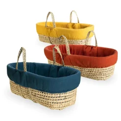 Clair De Lune - Moroccan Dream Palm Moses Basket - Blue