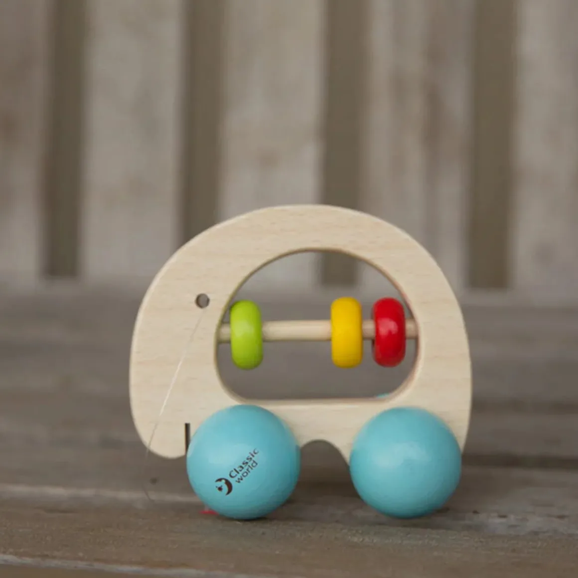 Classic World - Wooden Elephant Rattle