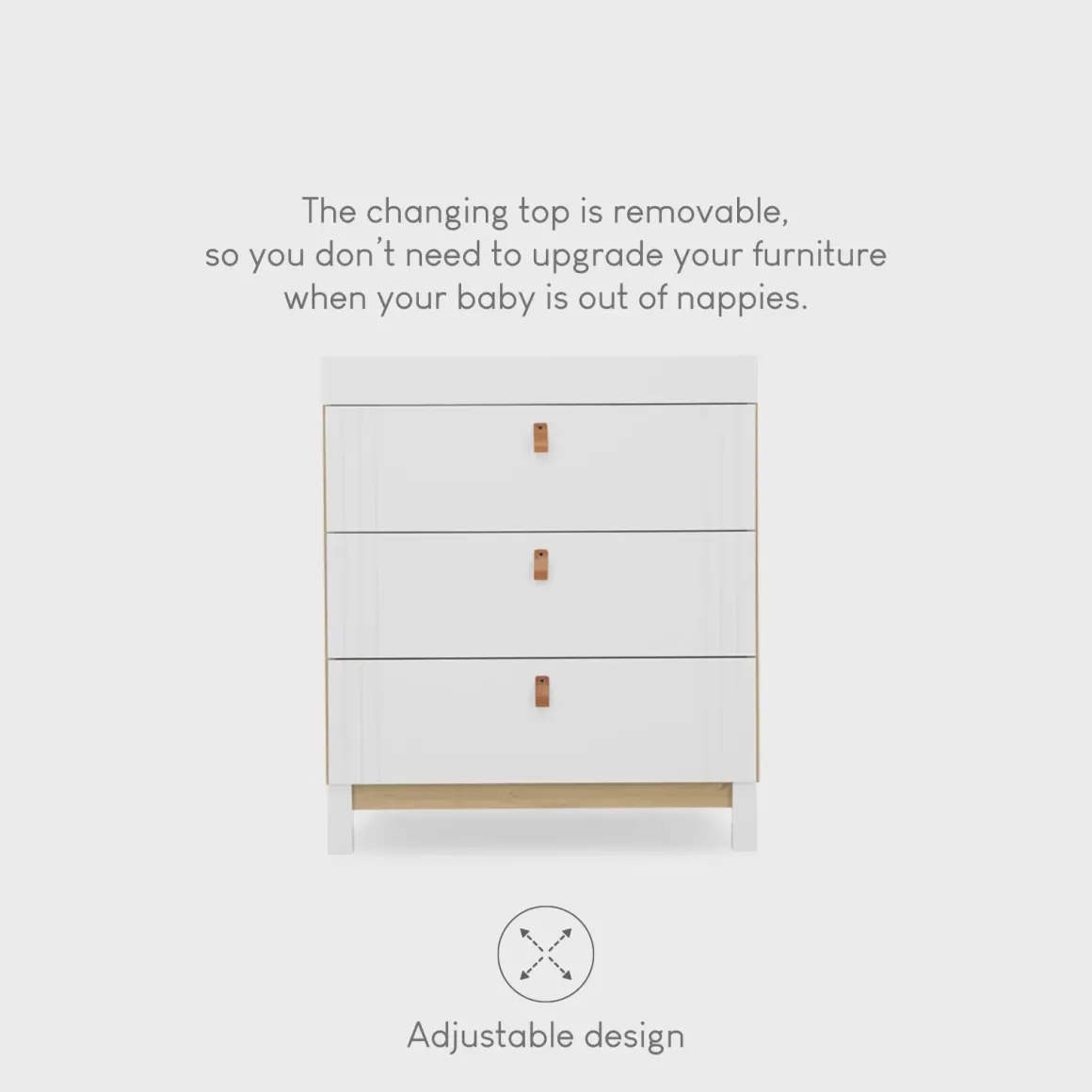 CuddleCo - Rafi Dresser & Changer - Oak & Black