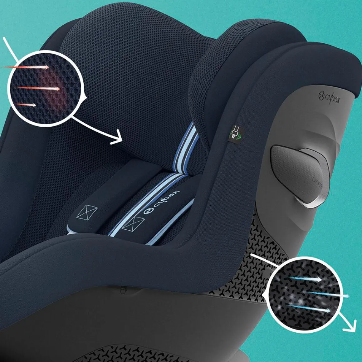CYBEX Sirona G i-Size Car Seat - Moon Black