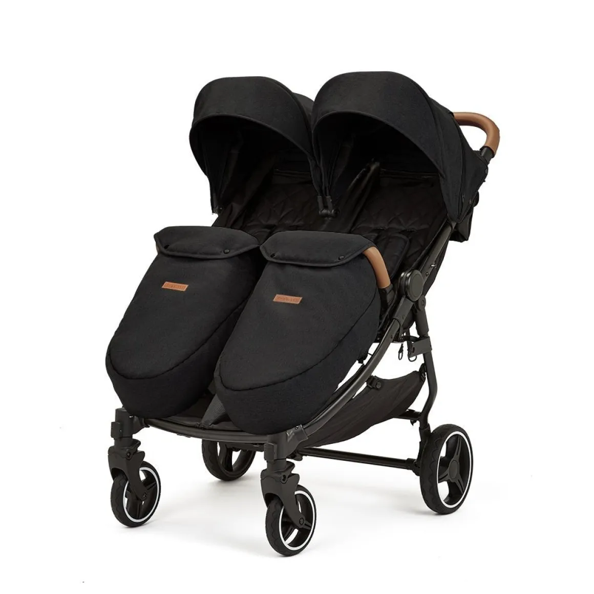 Ex Display - Ickle Bubba Venus MAX Double Stroller - Black / Tan