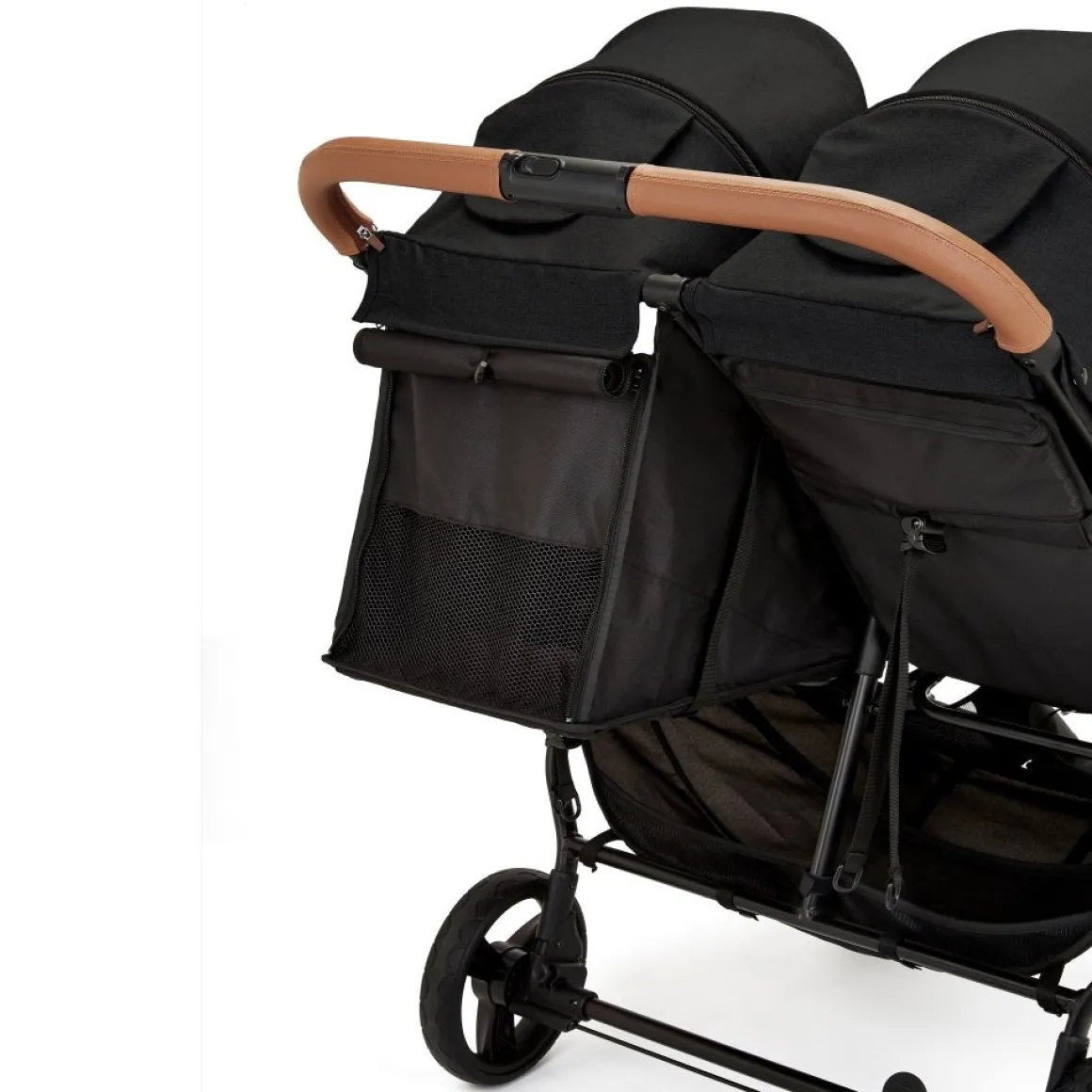 Ex Display - Ickle Bubba Venus MAX Double Stroller - Black / Tan