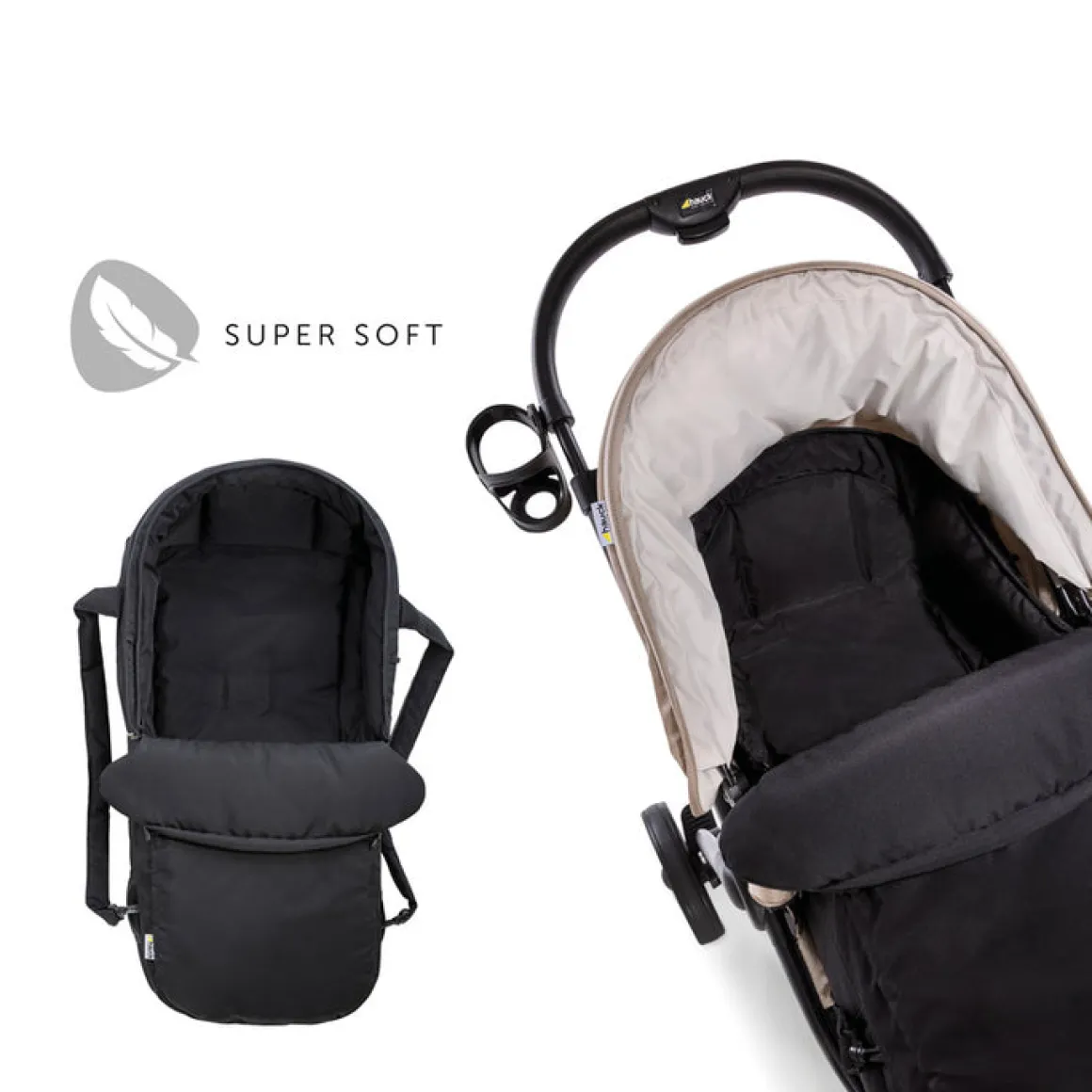 Hauck 2 in 1 Carry Cot - Charcoal