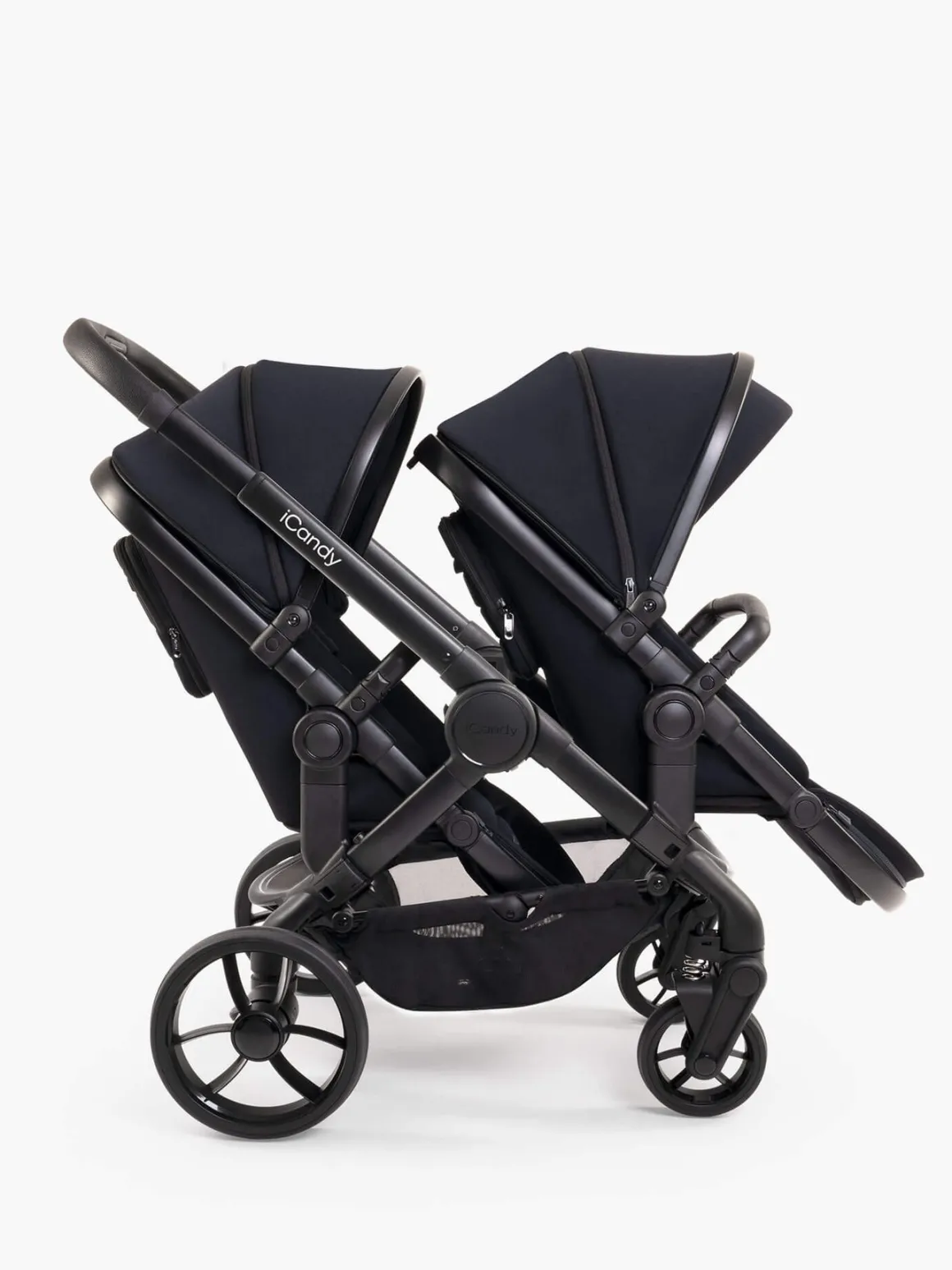 iCandy Peach 7 Pushchair & Carrycot - Twin Bundle - Black