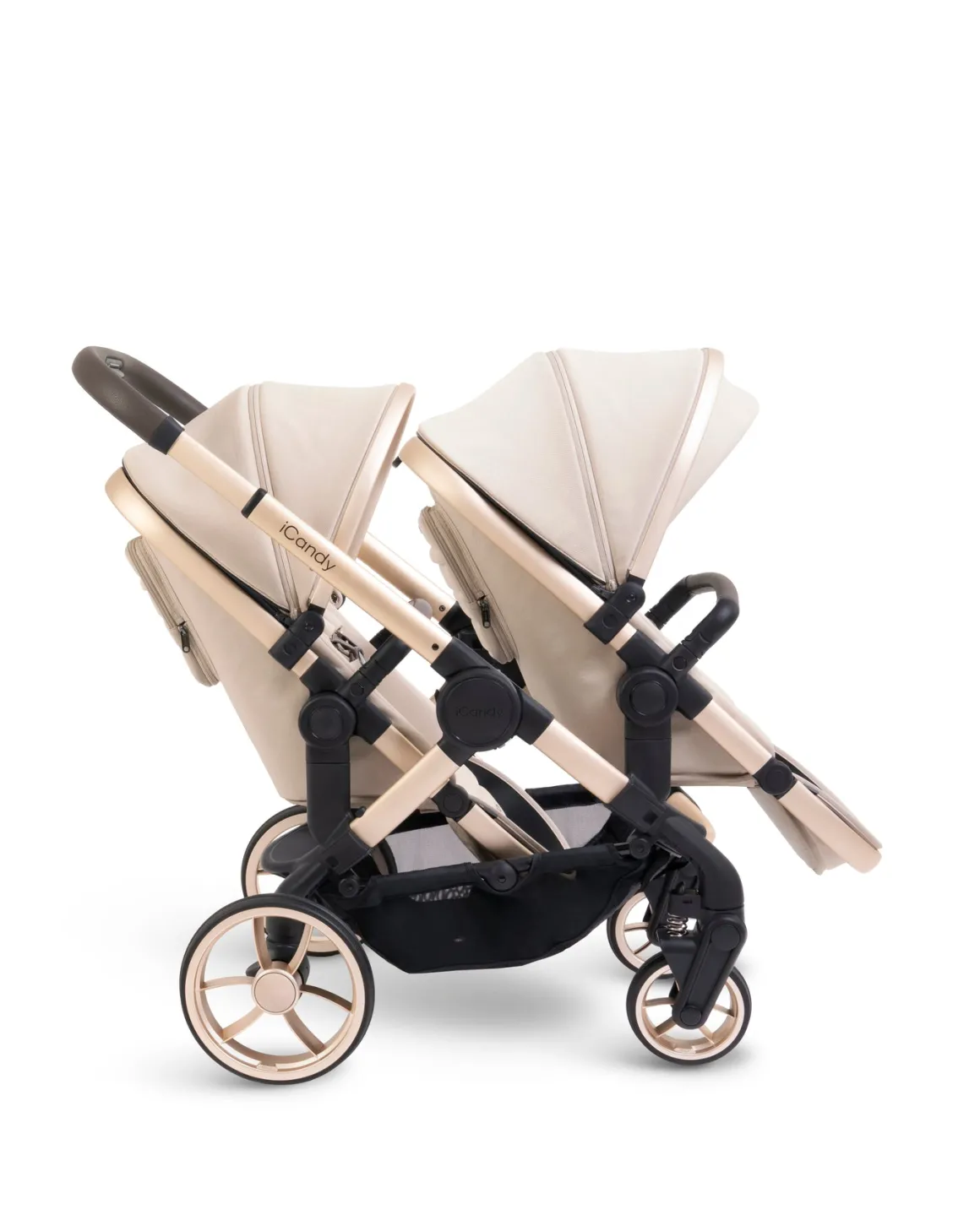 iCandy Peach 7 Pushchair & Carrycot - Twin Bundle - Biscotti