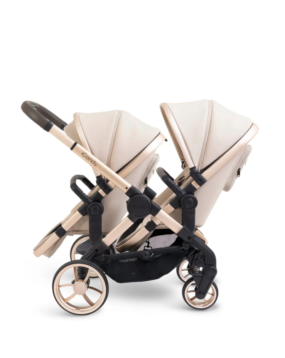 iCandy Peach 7 Pushchair & Carrycot - Twin Bundle - Biscotti