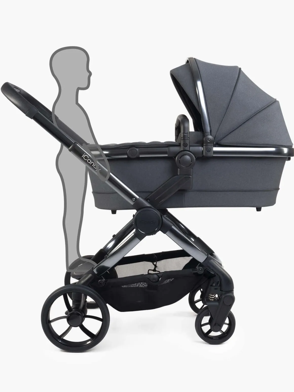 iCandy Peach 7 Pushchair & Carrycot Complete Bundle - Dark Grey