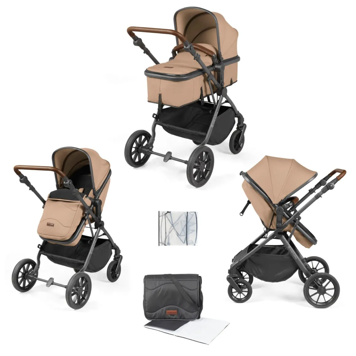 Ickle Bubba - Cosmo 2 in 1 Pushchair Set - Desert/Tan