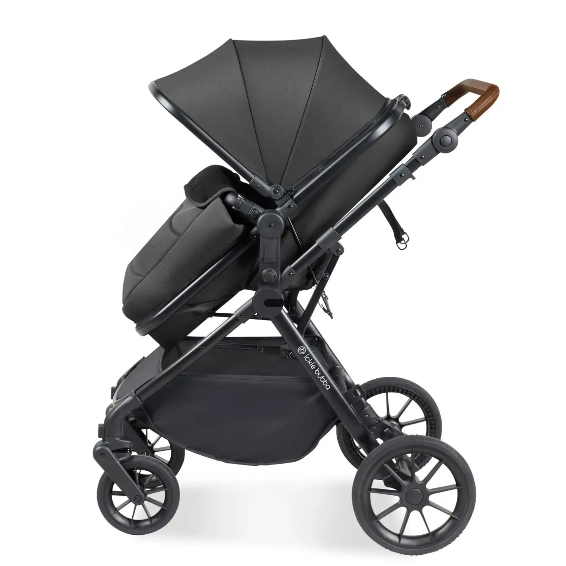 Ickle Bubba - Cosmo 2 in 1 Pushchair Set - Black/Tan
