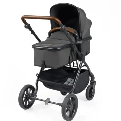 Ickle Bubba - Cosmo All in One i-Size Travel System with ISOFIX Base - Graphite/Tan
