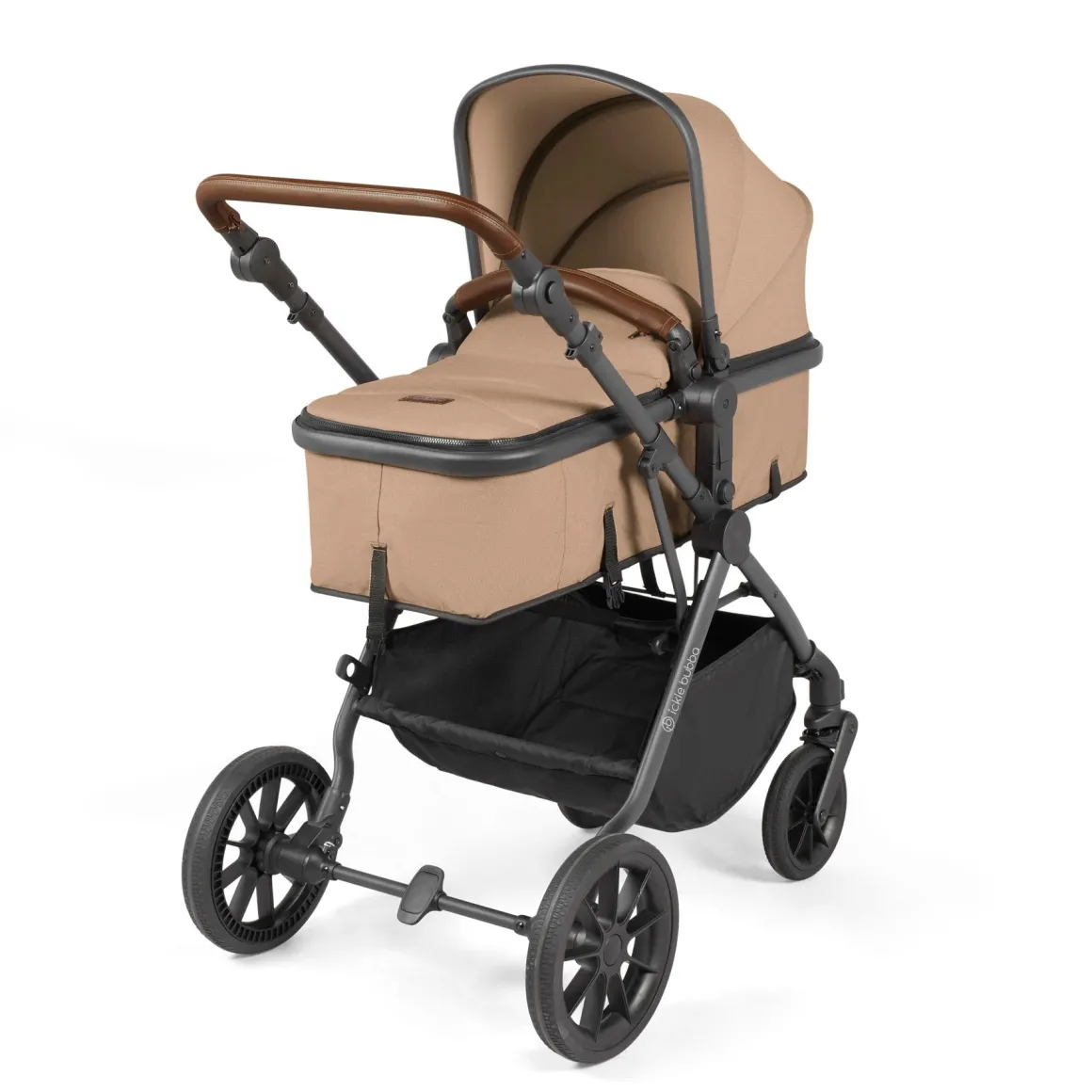 Ickle Bubba - Cosmo All in One i-Size Travel System with ISOFIX Base - Desert/Tan