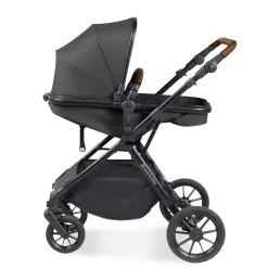 Ickle Bubba - Cosmo All in One i-Size Travel System with ISOFIX Base - Graphite/Tan