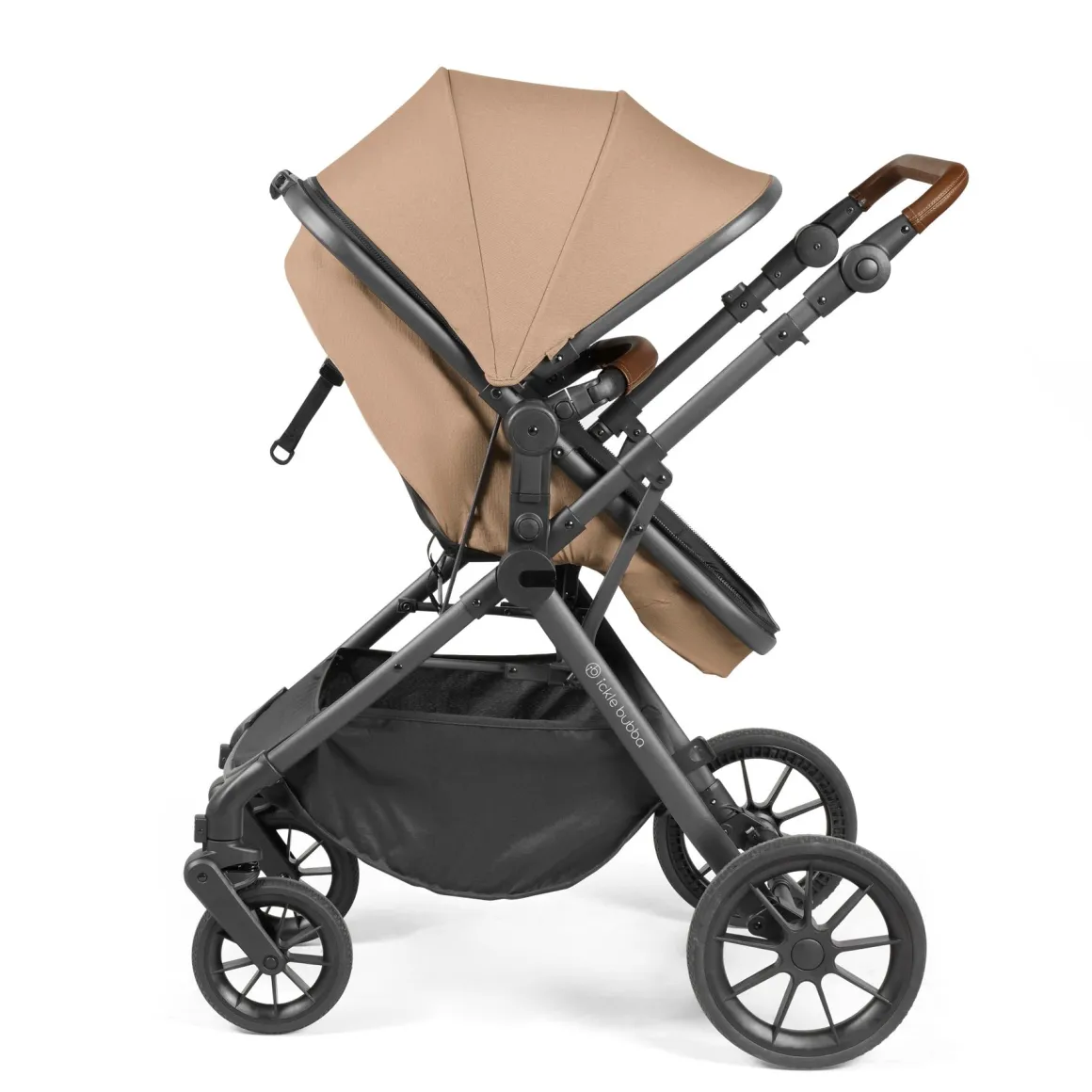 Ickle Bubba - Cosmo All in One i-Size Travel System with ISOFIX Base - Desert/Tan