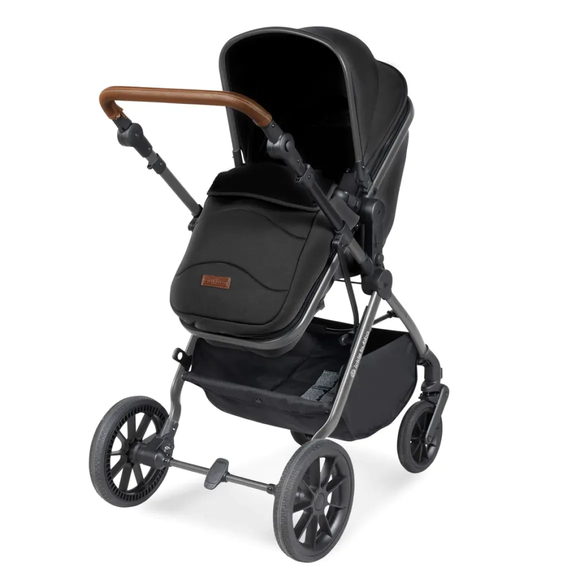 Ickle Bubba - Cosmo All in One i-Size Travel System with ISOFIX Base - Black/Tan