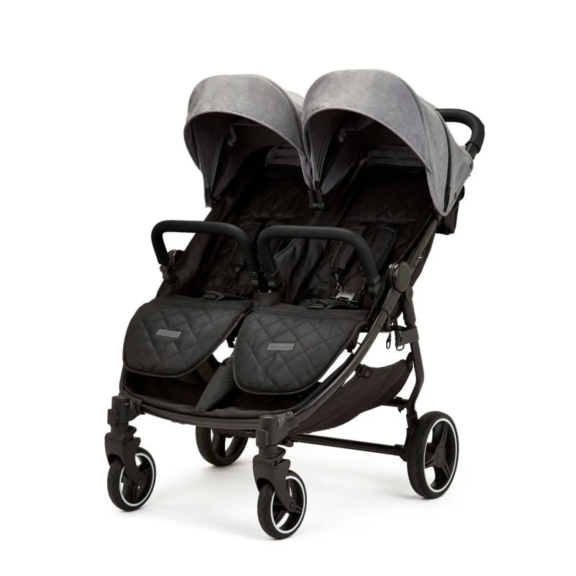 Ickle Bubba Venus Double Stroller - Space Grey / Black