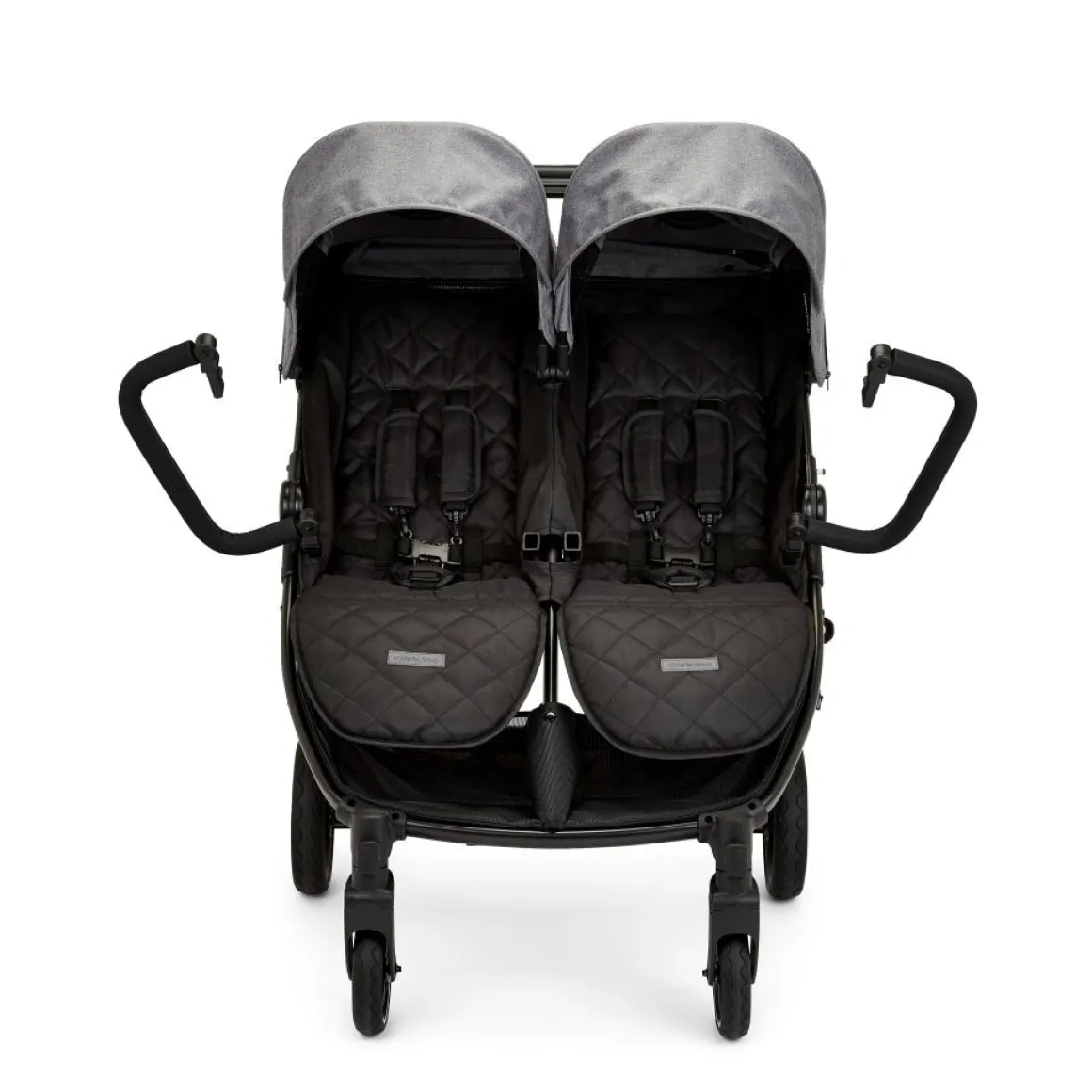Ickle Bubba Venus Double Stroller - Space Grey / Black