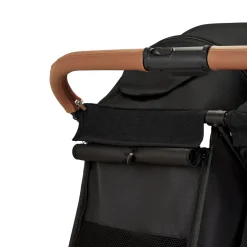 Ickle Bubba Venus Double Stroller - Black/Tan