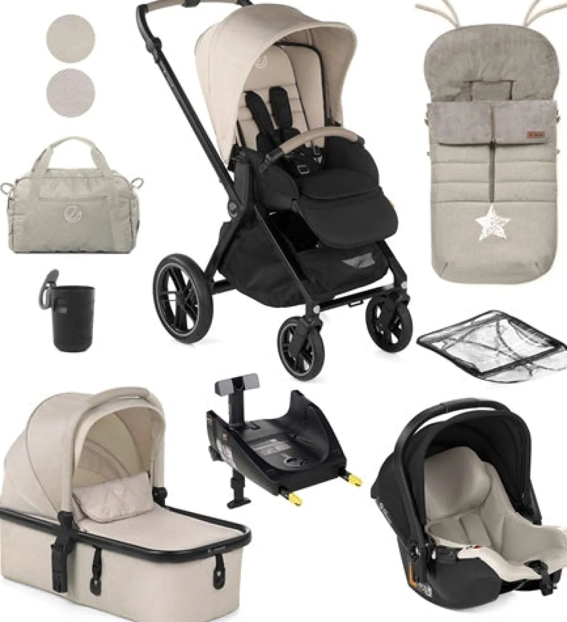 Jane Muum Pro + Micro Pro + Koos iSize R1 - 10 Piece Travel System Bundle