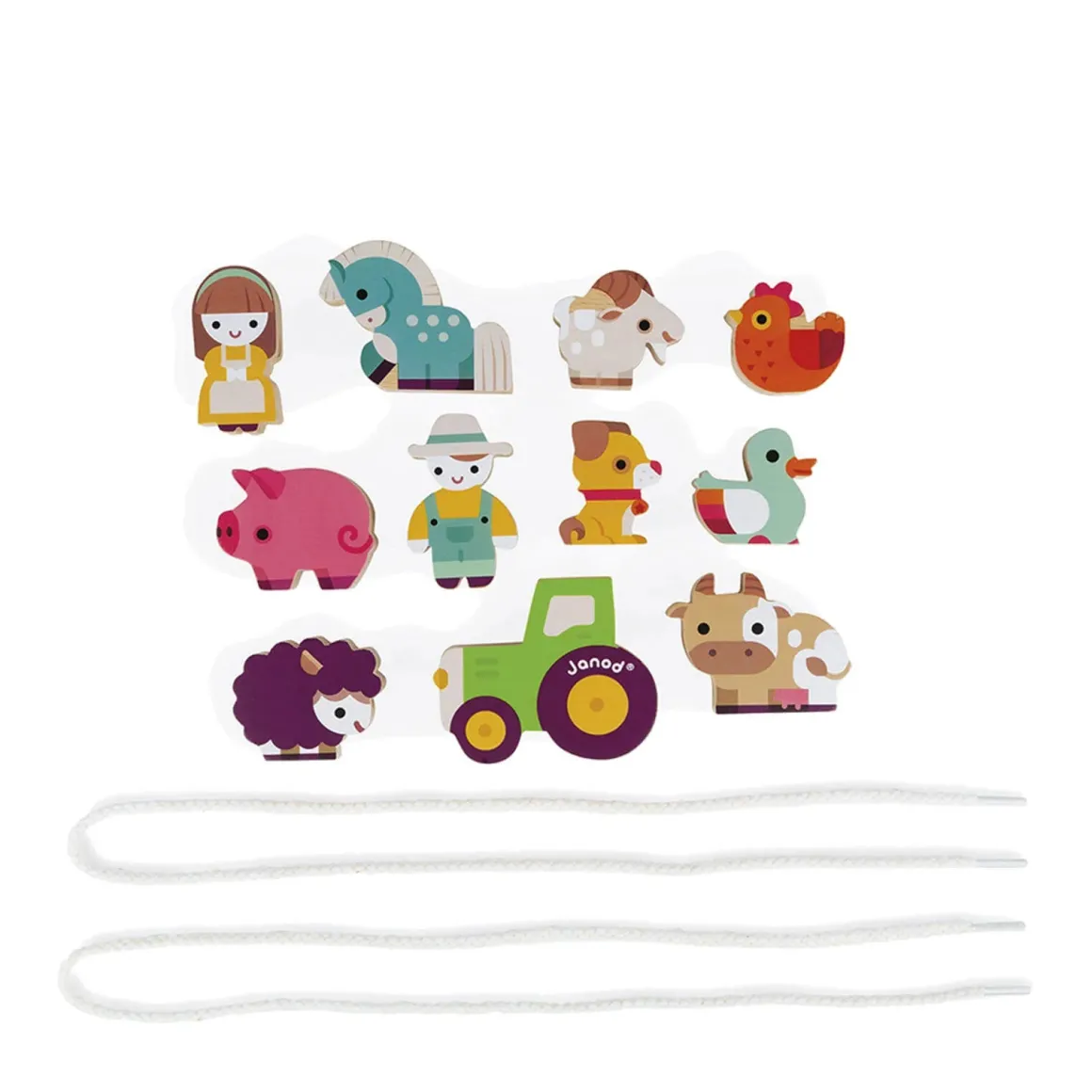 Janod - Stringable Farm Beads