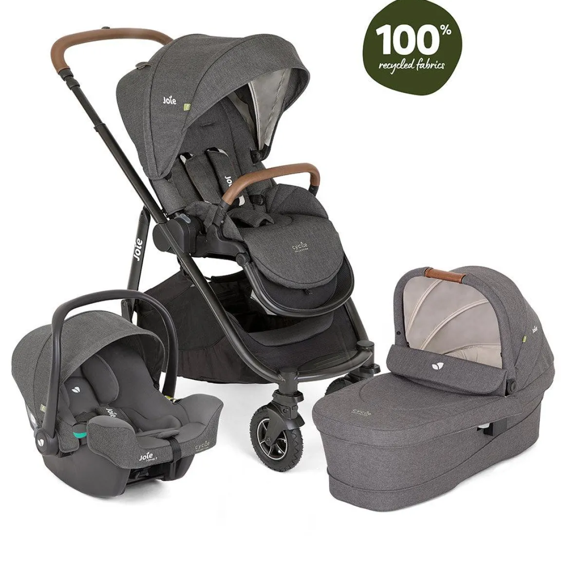 Joie Cycle Versatrax Trio Travel System - Shell Grey