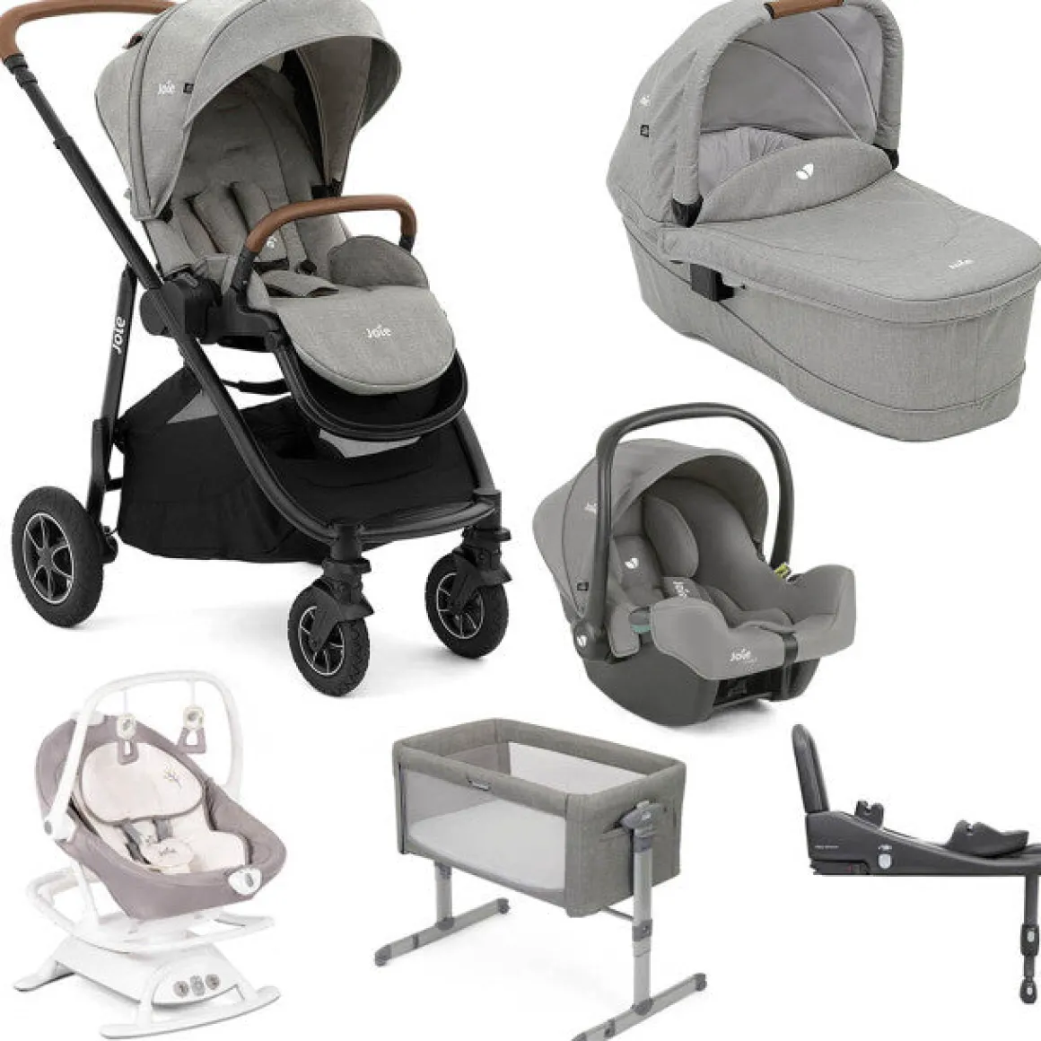 Joie Versatrax Newborn Essentials Bundle - Pebble