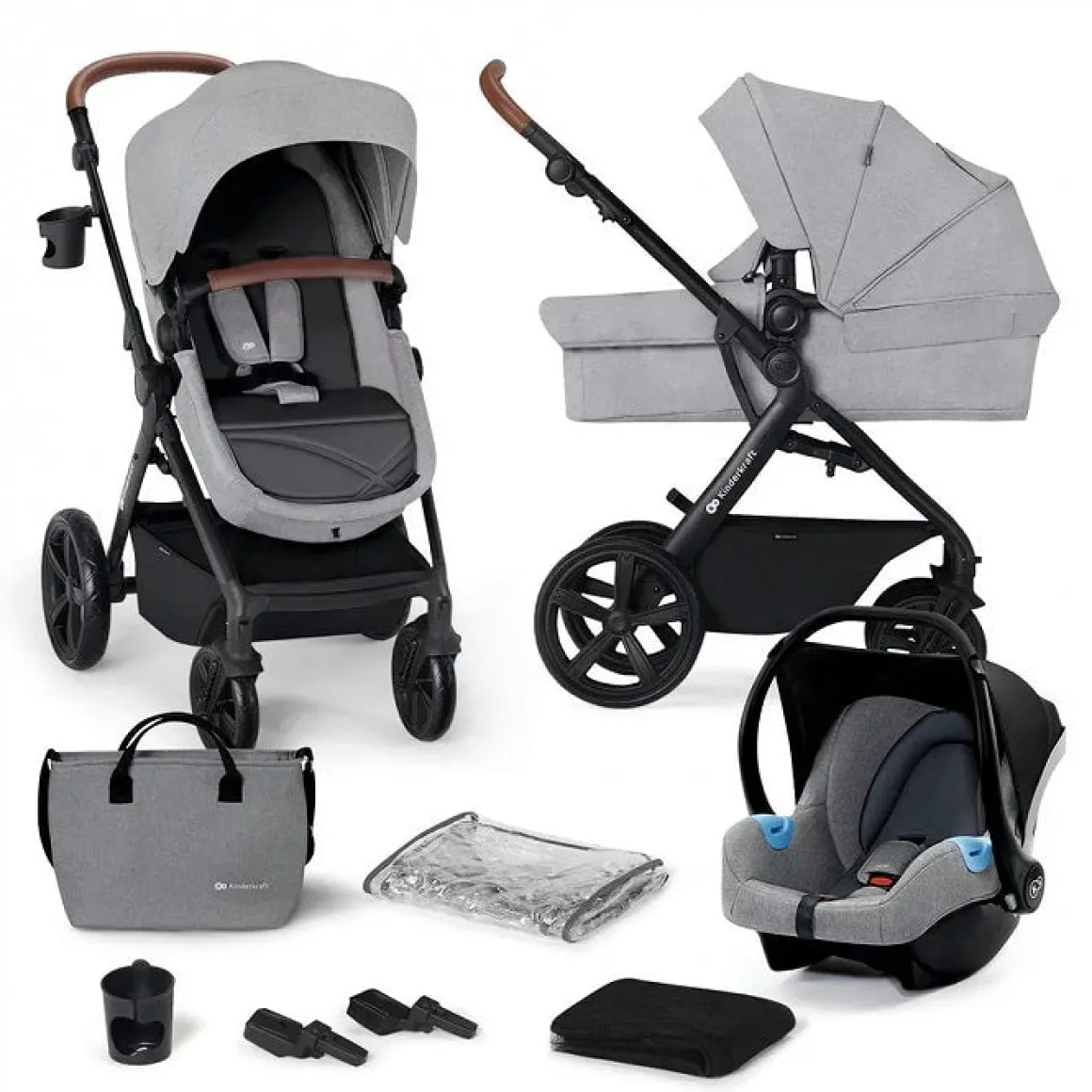 Kinderkraft - A-TOUR Travel System - Light Grey