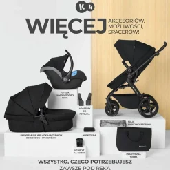 Kinderkraft - A-TOUR Travel System - Black