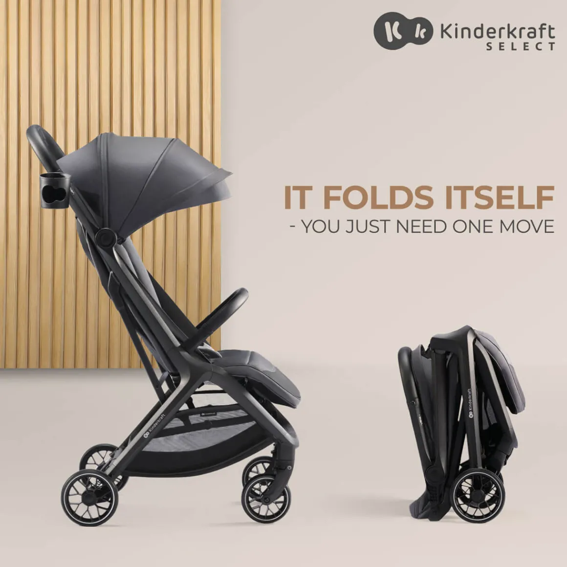 Kinderkraft Nubi2 Pushchair - Pink Quartz