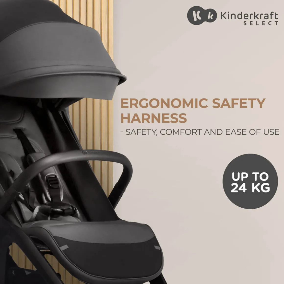 Kinderkraft Nubi2 Pushchair - Sand Beige