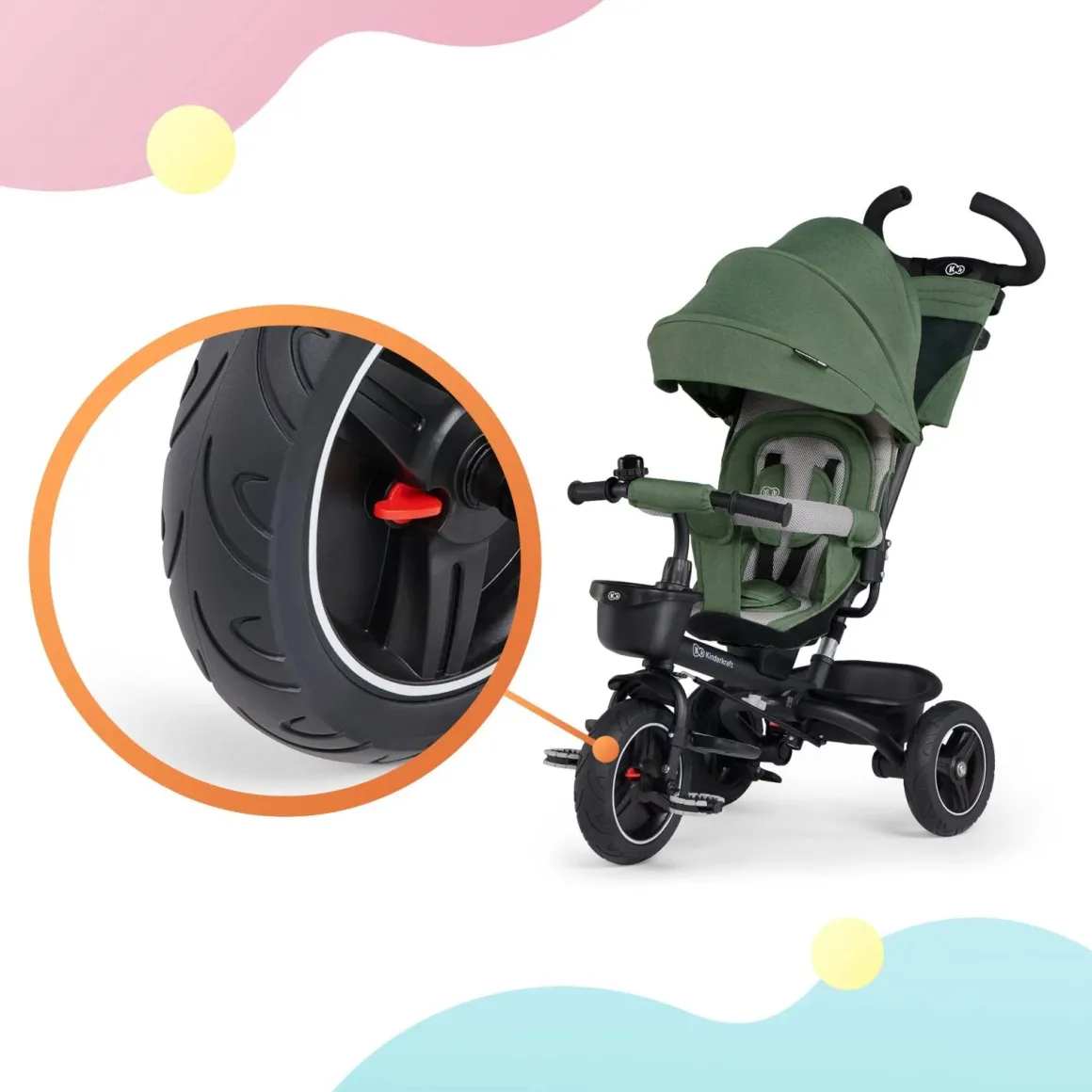 Kinderkraft Spinstep Tricycle - Green