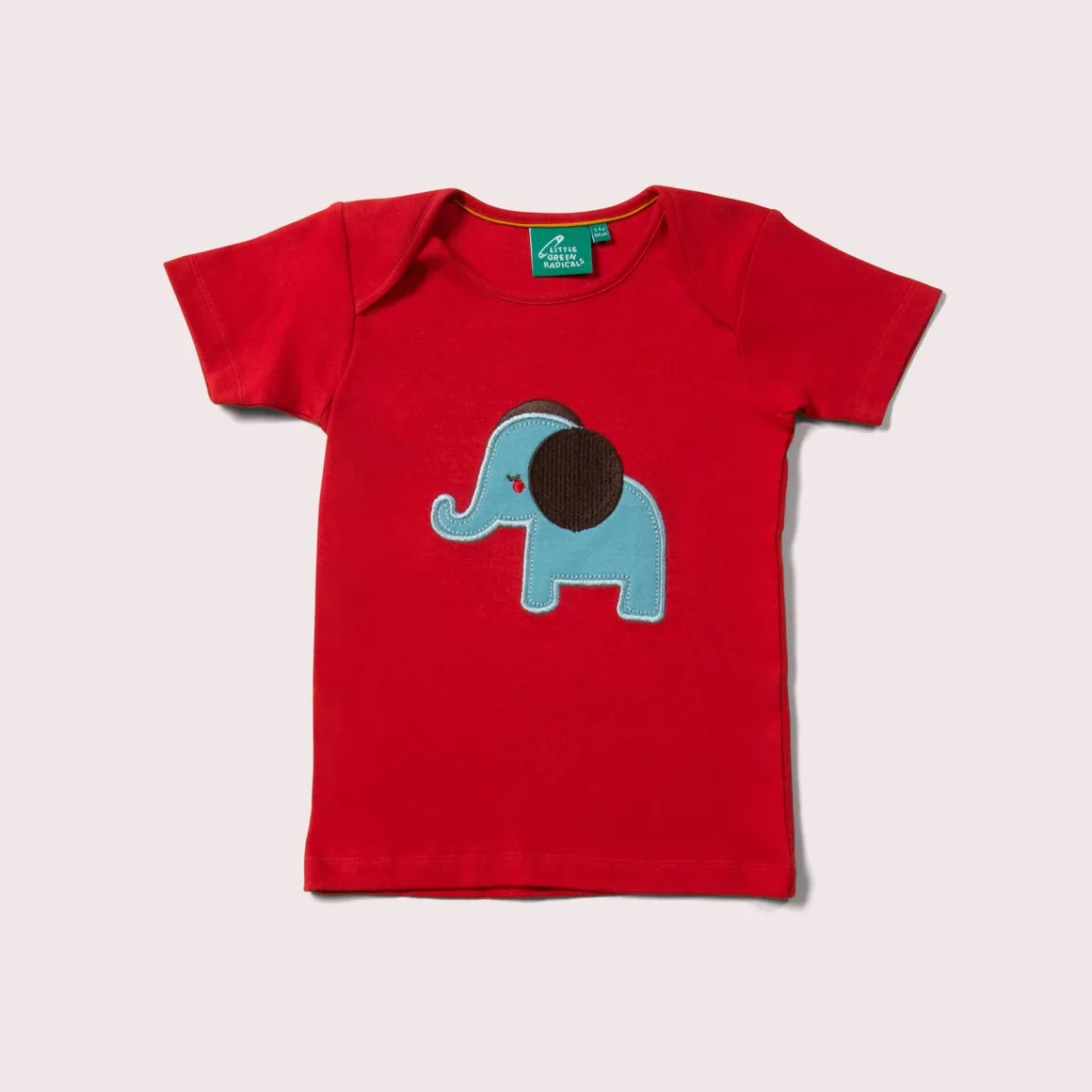 Little Green Radicals - Little Elephant Applique Short Sleeve T-Shirt
