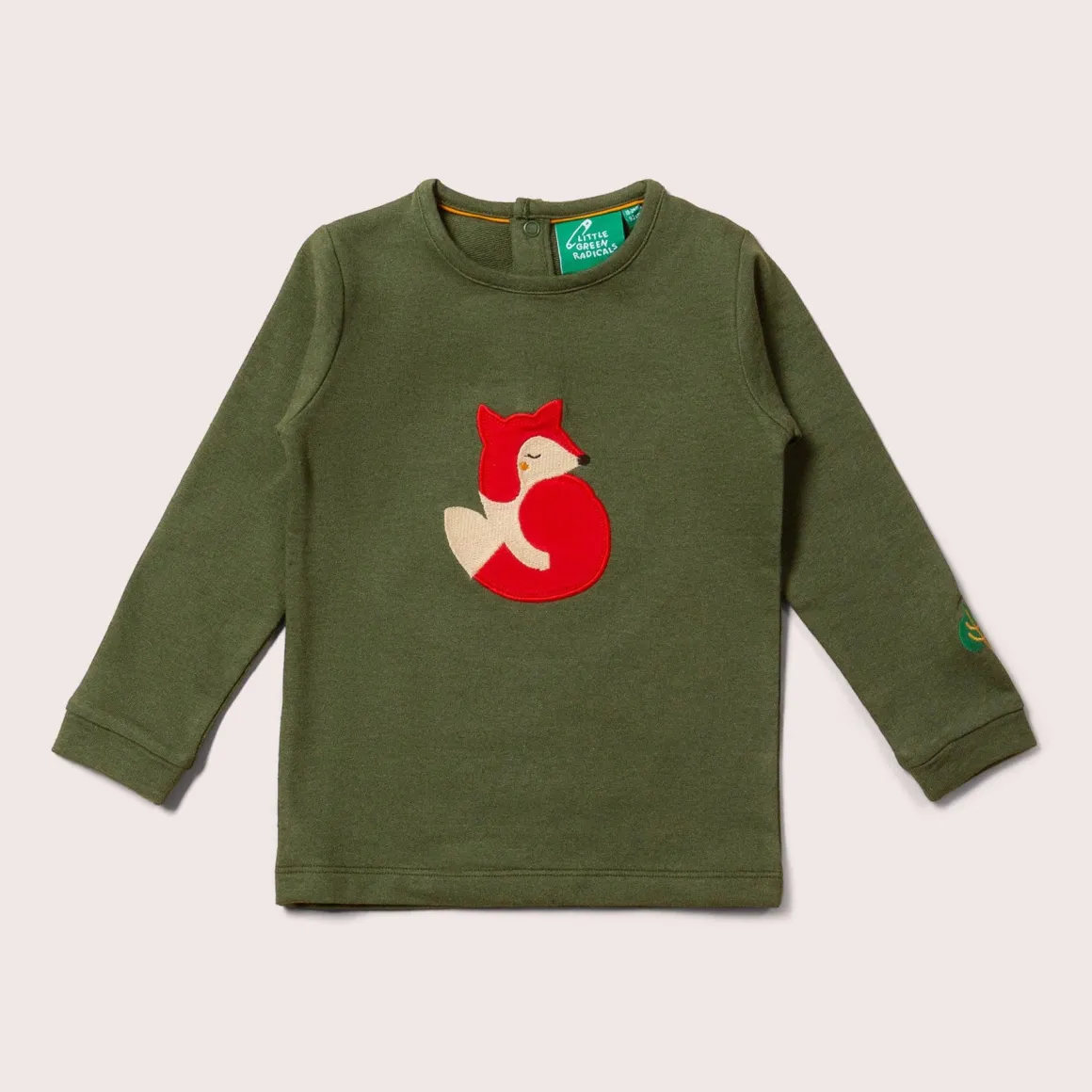 Little Green Radicals - Little Fox Applique Long Sleeve T-Shirt