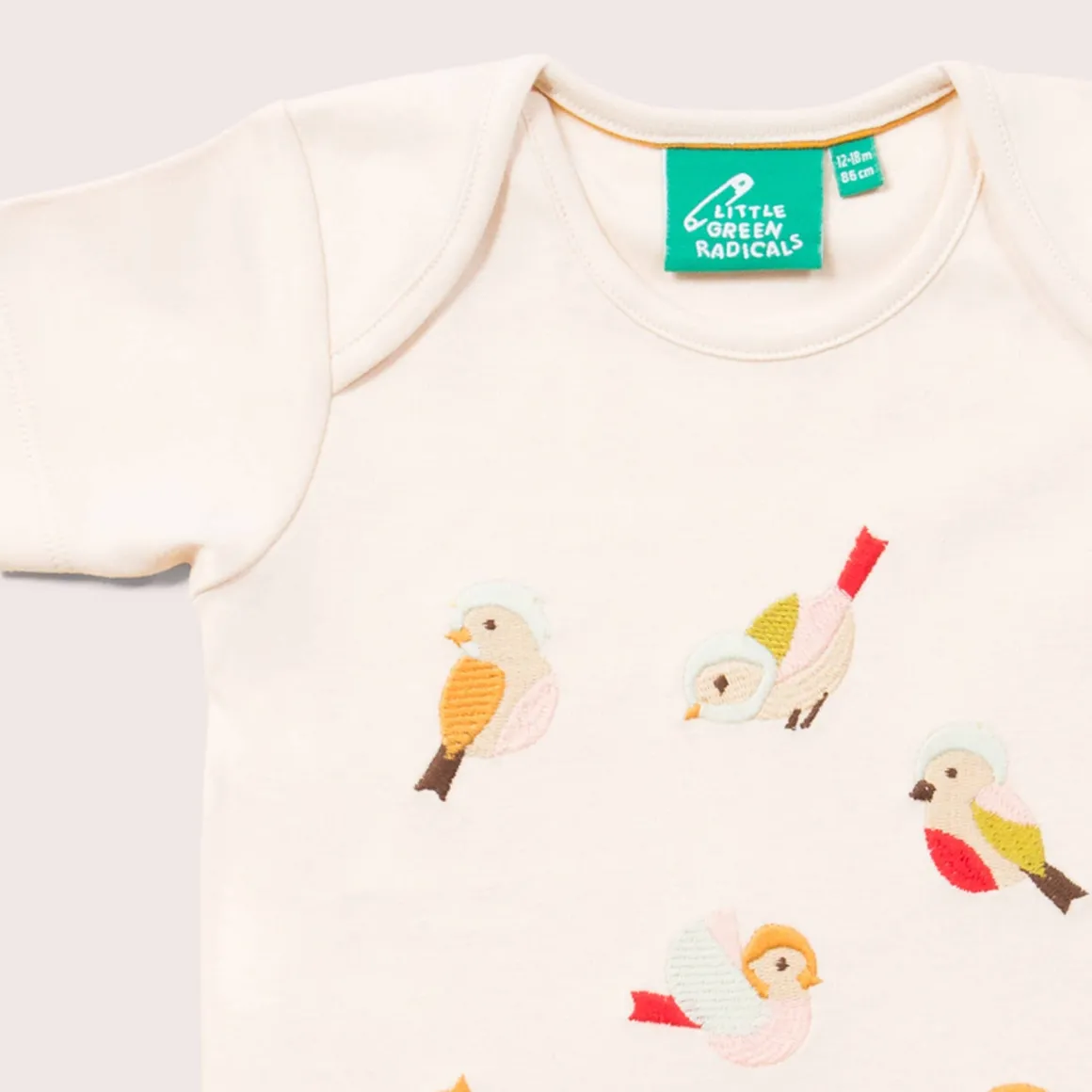 Little Green Radicals - Little Birds Applique Short SleeveT-Shirt