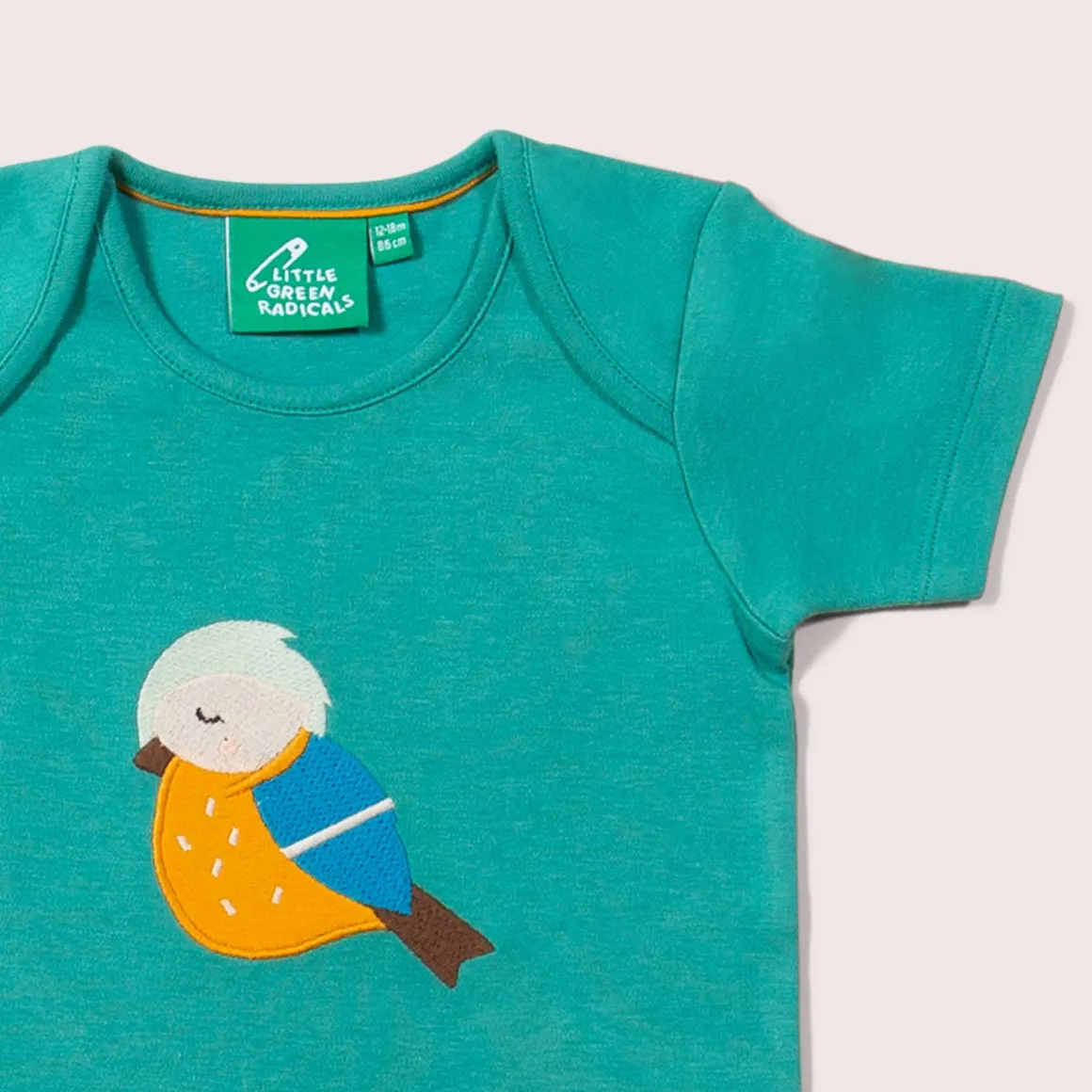 Little Green Radicals - Little Bird Applique Short Sleeve T-Shirt