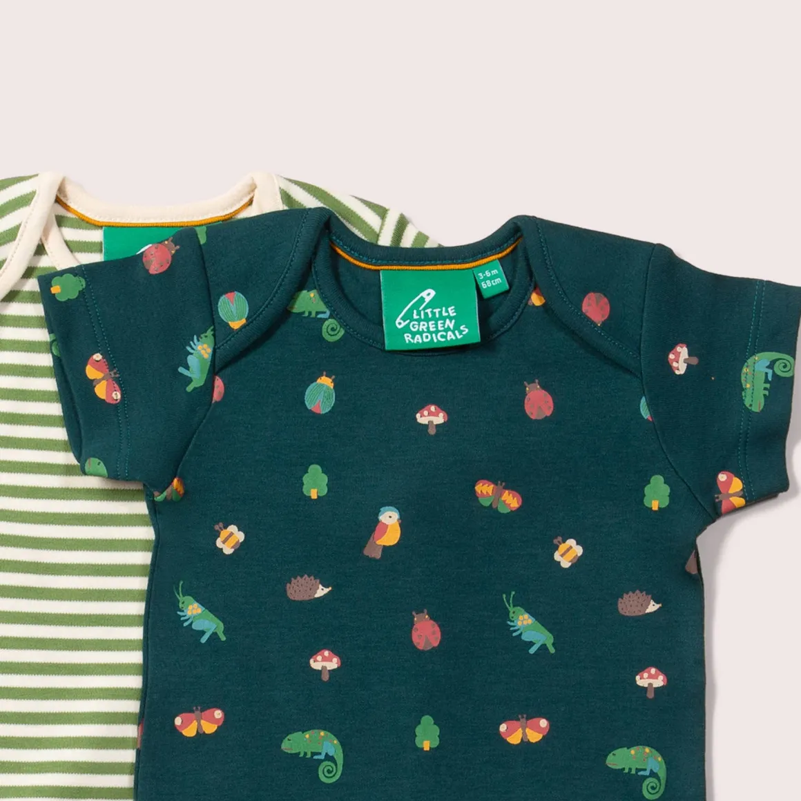 Little Green Radicals - Mini Marvels Organic Baby Bodysuit Set - 2 Pack