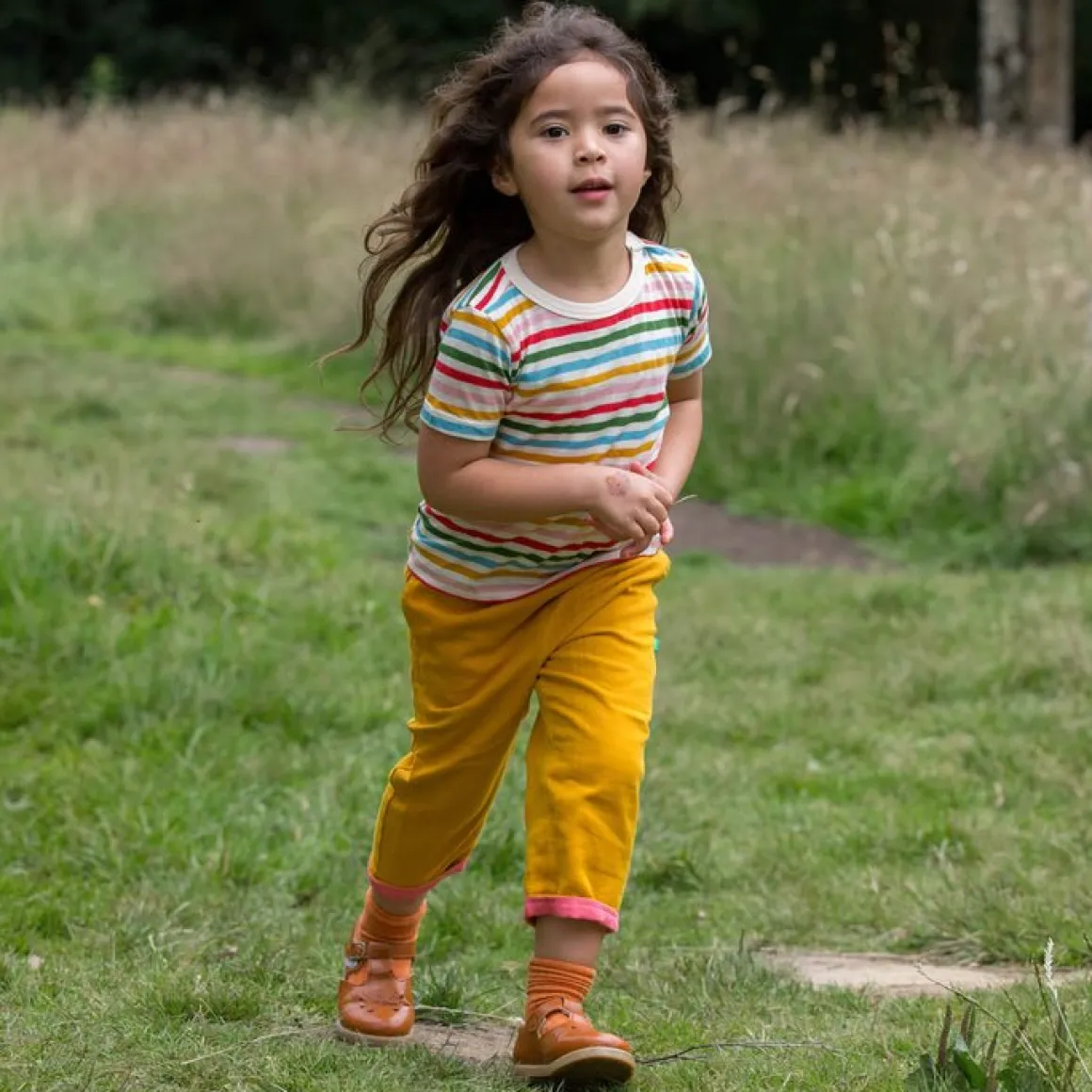 Little Green Radicals - Rainbow Striped Short Sleeve T-Shirt