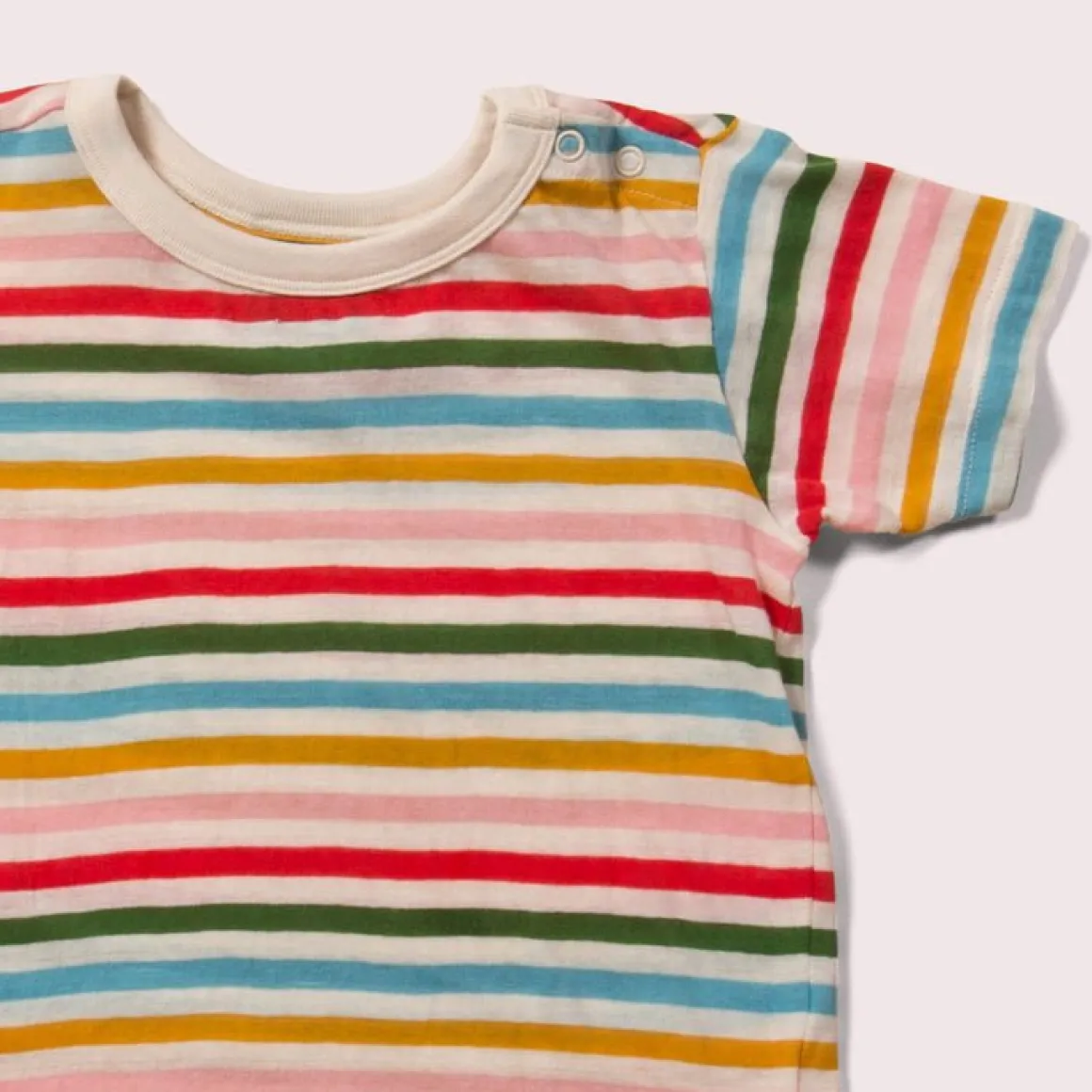 Little Green Radicals - Rainbow Striped Short Sleeve T-Shirt