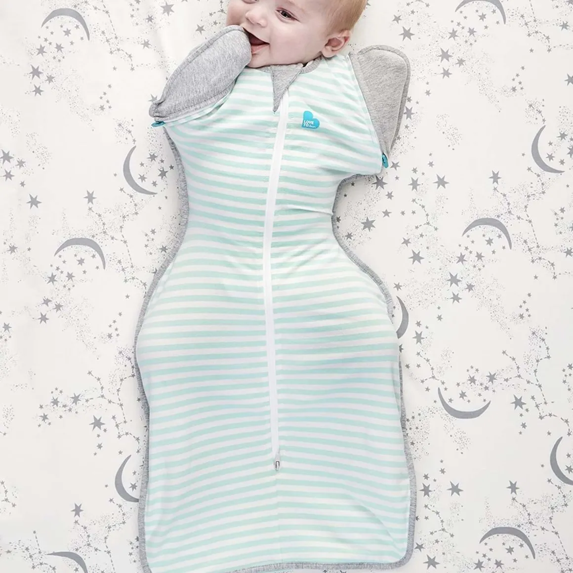 Love To Dream - Swaddle UP - Original - 1.0 TOG - Large - Mint Stripe