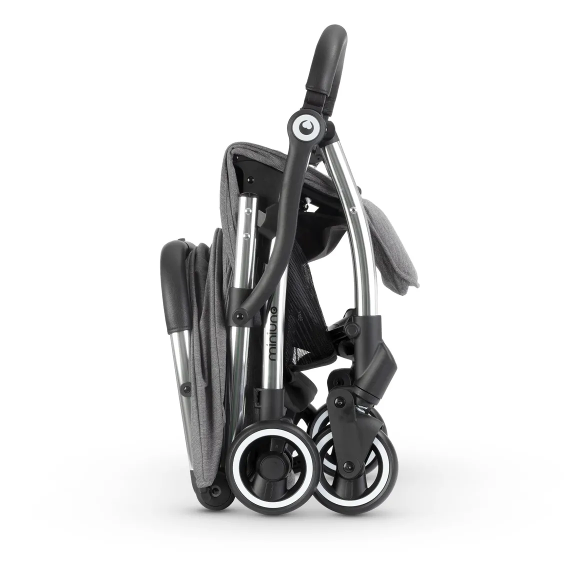 MiniUno TouchFold Stroller – Grey Herringbone